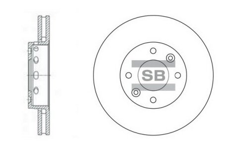 SANGSIN Гальмівний диск Hi-Q (SANGSIN) SD2001