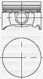 Поршень с кольцами і пальцем (размер отв. 80,60/STD) FROD ESCORT, MONDER 1.8 - 00 (4цл.) (ZH 1.8 ZETEC 103/113 PS) Yenmak 31-04032-000