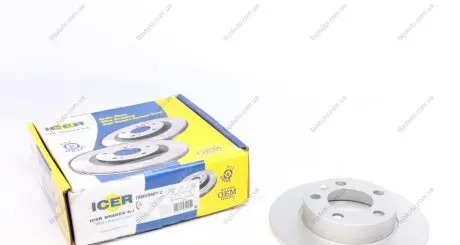 Диск гальмівний (задній) Skoda Fabia/Octavia 96-14/Roomster 06-15/VW Golf 97-06 (232x9)(з покр)(повн) ICER 78BD5601-2