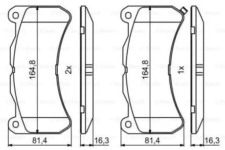 Колодки дискового тормоза BOSCH 0986494871