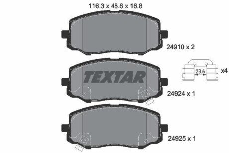 Гальмiвнi колодки дисковi TEXTAR 2491001