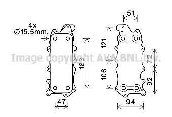 AVA DB Масляний радіатор C-class W203/204,E-class W211/212, W164/166, W221/222, Sprinter, Vito, Chrysler 300C AVA AVA COOLING MS3685