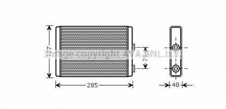 AVA CITROEN Радіатор опалення C8 2.0 02-, DISPATCH 2.0 06-, JUMPY 2.0 10- AVA AVA COOLING FT6325