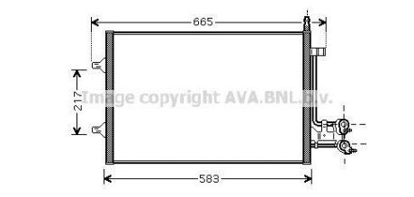 AVA FORD Радіатор кондиціонера (конденсатор) FIESTA 1.6 TDCI 04- AVA AVA COOLING FDA5395 (фото 1)