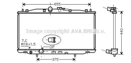 AVA HONDA Радіатор системи охолодження двигуна ACCORD VII 2.0 03- AVA AVA COOLING HD2170 (фото 1)