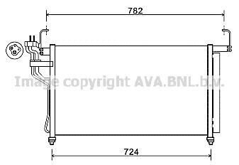 AVA HYUNDAI Радіатор кондиціонера (конденсатор) H-1 2.5 08- AVA AVA COOLING HY5315D (фото 1)