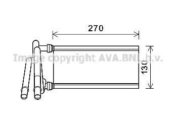 AVA LEXUS Радіатор опалення GS 05-, IS C 09-, IS II 05- AVA AVA COOLING TO6706