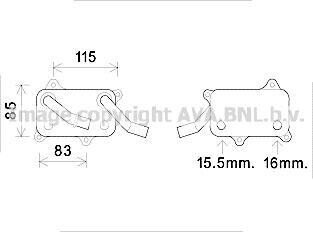 AVA DB Оливний радіатор W202/210/211, W163, 220, Vito AVA AVA COOLING MS3555