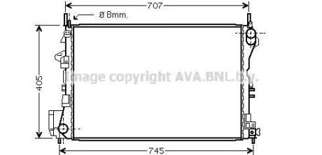 AVA CADILLAC Радіатор охолодження BLS (2006) 2.0 T AVA AVA COOLING OL2339 (фото 1)