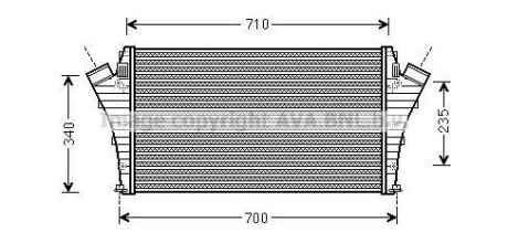 AVA FIAT Інтеркулер CROMA 05-, CADILLAC, OPEL AVA AVA COOLING OLA4492