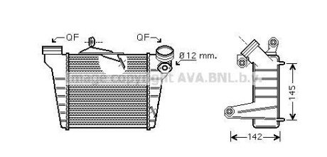 AVA SKODA Інтеркулер FABIA 1.9 00-, VW, SEAT AVA AVA COOLING STA4036