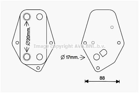 AVA BMW Оливний радіатор 3 E46 2.0d 98- AVA AVA COOLING BW3557