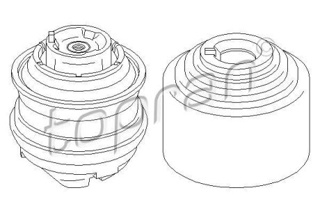 TOPRAN Опора двигуна лiва/права MB E (S210), E (W210), E (W211) 2.2D/2.7D 07.99-12.08 TOPRAN / HANS PRIES 407 836