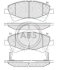 Гальмівні колодки пер. Toyota Avensis 08- (bosch) (150,8x62,5x19,5) A.B.S. 37722 37722