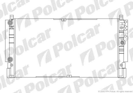 Радіатор охолодження двигуна Polcar 956608A1