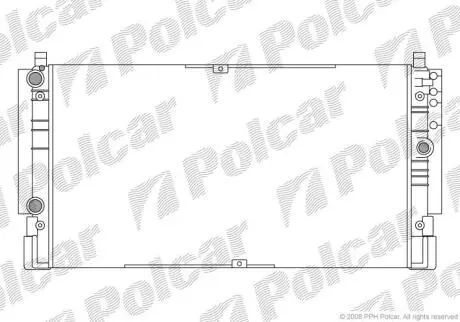 Радіатор охолодження двигуна Polcar 956608A1
