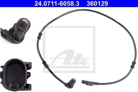 Датчик ABS передн лів MERCEDES M (W163) 2.7D-5.0 02.98-06.05 24.0711-6058.3 ATE 24071160583 (фото 1)