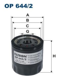 Фiльтр масляний FILTRON OP6442