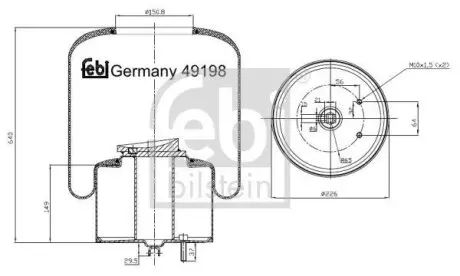 Сильфон пневматичної підвіски FEBI FEBI BILSTEIN 49198