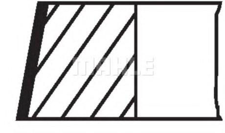 Кільця поршневі VW Caddy III 2.0EcoFuel/T5 2.0 03-15 (83.00mm/ +0.50)(1. M 1.2 N2. NM 1.53. DSF 2.0 Cr) MAHLE MAHLE / KNECHT 033 19 N3