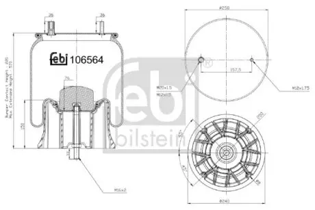 Сильфон пневматичної підвіски FEBI FEBI BILSTEIN 106564