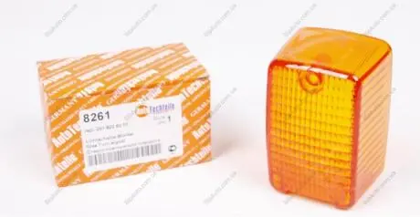 Скло повторювача поворотів DB 609-709 (жовтий) AUTOTECHTEILE 100 8261
