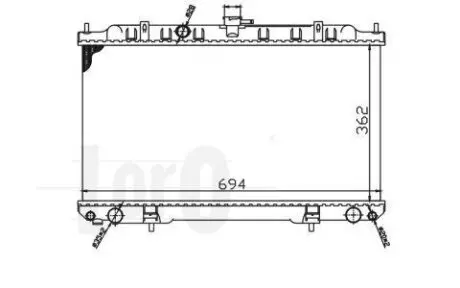 Радіатор охолодження Almera II/Primera 1.5/1.6 00-08 Loro 035-017-0007 (фото 1)