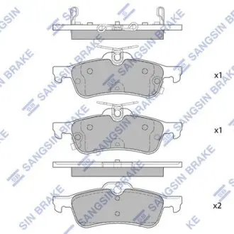 SANGSIN Комплект гальмівних колодок з 4 шт. дисків Hi-Q (SANGSIN) SP4133