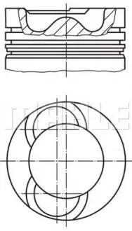 Поршень VW Crafter 2.5TDI 06- (81.51mm/+0.50) MAHLE MAHLE / KNECHT 028 09 02