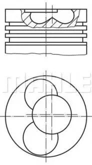 Поршень VW Passat 1.9 TDI 93-00 (79.51mm/STD) (1-2 цил.) MAHLE MAHLE / KNECHT 030 40 00