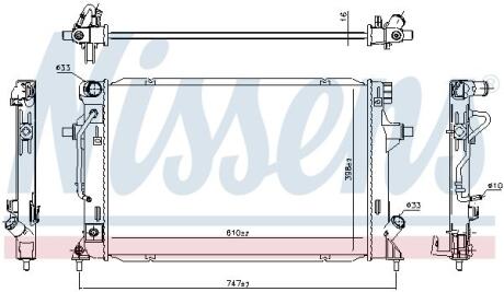HYUNDAI Радіатор системи охолодження двигуна ELANTRA VI 1.6, 2.0 15- NISSENS 636727