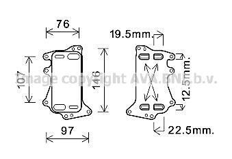 AVA BMW Оливний радіатор (без корпуса) 1 F20, 2, 3 F30, 4, 5 F10, X1 E84, X3 F25, X5 F15 2.0d AVA AVA COOLING BW3553