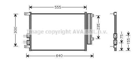 AVA FIAT Радіатор кондиціонера (конденсатор) Alfa Romeo 147/156 1.6/3.2 AVA AVA COOLING ALA5088D