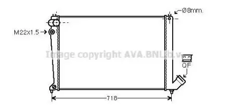 AVA PEUGEOT Радіатор сист. охолодження 406 1.6-1.8 95- AVA AVA COOLING CNA2105