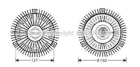 AVA BMW Муфта зчеплення вентилятора 525TDS, 725TD AVA AVA COOLING BWC353