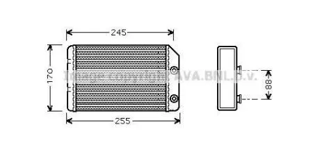AVA OPEL Радіатор опалення VECTRA B 95- AVA AVA COOLING OL6315