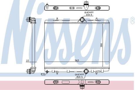 Радіатор охолодження двигуна NISSENS 636043