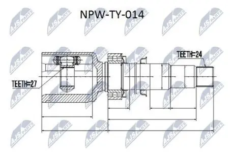 Шрус полуоси Nty NPWTY014
