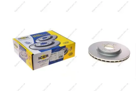 Диск гальмівний (передній) Citroen Nemo/Peugeot Bipper/Fiat Fiorino/Bravo 07- (257x22)(з покр.)(вент) ICER 78BD1650-2