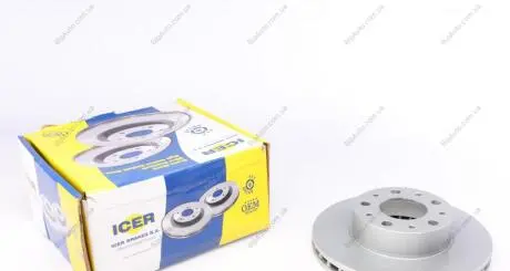 Диск гальмівний (передній) Citroen Jumper/Fiat Ducato/Peugeot Boxer 06- (280x28) (з покр.) (вент.) ICER 78BD5622-2 (фото 1)