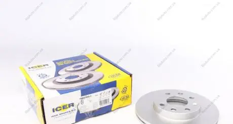 Диск гальмівний (передній) Chevrolet Aveo 03-/Daewoo Lanos 97-/Opel 84-02 (236x20)(з покр)(вент) ICER 78BD1440-2