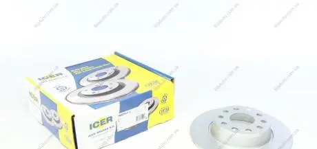 Диск гальмівний (задній) Audi A3/Skoda Octavia/VW Caddy 03-/Golf 08- (272x10)(з покр.)(повний) ICER 78BD5637-2