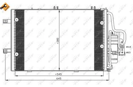 Радіатор кондиціонера NRF 35530