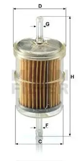 Фільтр паливний CITROEN C15 E1.4 VD K1H(TU3A) -FILTER WK4312(10) MANN WK4312(10)
