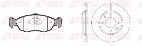 PEUGEOT К-кт гальм. колодки + диски 106 II (1A_, 1C_) 1.1 i 97-01, CITROEN SAXO (S0, S1) 1.5 D 96-03 REMSA 8461.02