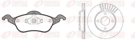 FORD К-кт гальм. колодки + диски FOCUS I (DAW, DBW) 1.8 TDCi 02-04 REMSA 8691.00