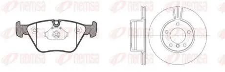 BMW К-кт гальмівні колодки + диски перед. 2,5/3,0: E46, X3(E83) REMSA 8963.00