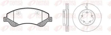 FORD К-кт гальмівні колодки + диски передн.Transit 06- REMSA 81251.00