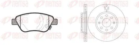 OPEL К-кт гальмівні колодки + диски передні Corsa 06 - REMSA 8858.02 (фото 1)