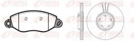 FORD К-кт гальмівні колодки + диски Transit 00- REMSA 8772.02 (фото 1)